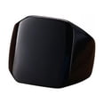 thumbnail image 4 of Fashion Rings Square Big Width Signet Rings Titanium Steel Man Silver Black Men Ring Jewelry Size 7-12, 4 of 9