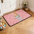 thumbnail image 1 of Weloille Easter Rabbit Floor Mat 1 Piece, 1.31 x 1.97 Ft Thickened Area Rug, Soft Non Slip Absorbent Doormat, Washable Welcome Mat for Entryway Door Bathroom Home Decoration, 1 of 6