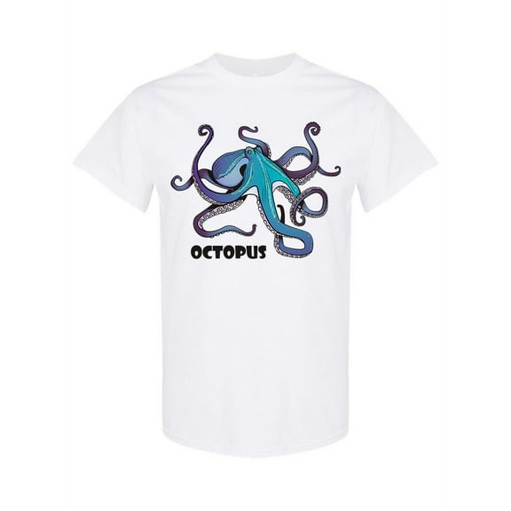 Blue Octopus Doodle Design T-Shirt Women -Image by Shutterstock, Female Small