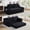 Black + Foam, variant on Corduroy Cloud Double Sofa, 2-in-1 Convertible Sofa Bed, Comfortable Boneless Double Sofa, Suitable for Living Room, Apartment, Small Space Black