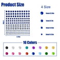 thumbnail image 3 of 2640 Pieces Self Adhesive Rhinestone Stickers Face Gems Stick on for Face Nail Body Makeup, 4 Size 16 Sheets Bling Jewels Stickers for DIY (4 Size 16 Colors), 3 of 4