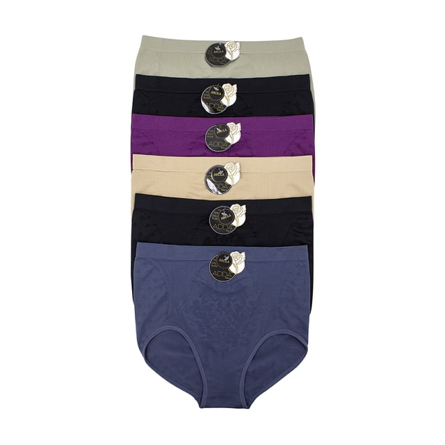 Pantaletas DE Likra Adda Lingerie Corte Completo Cintura Alta Paquete DE 6