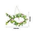 thumbnail image 2 of Spring Summer Wreath for Front Door, 16.93" Artificial Fish Shaped Wreath with Eucalyptus Leaves Pink Egg and Flower for Home Farmhouse Indoor Outdoor Wall Decor, 2 of 5