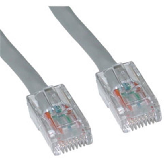 Cat6 Gray Ethernet Patch Cable  Bootless  100 foot