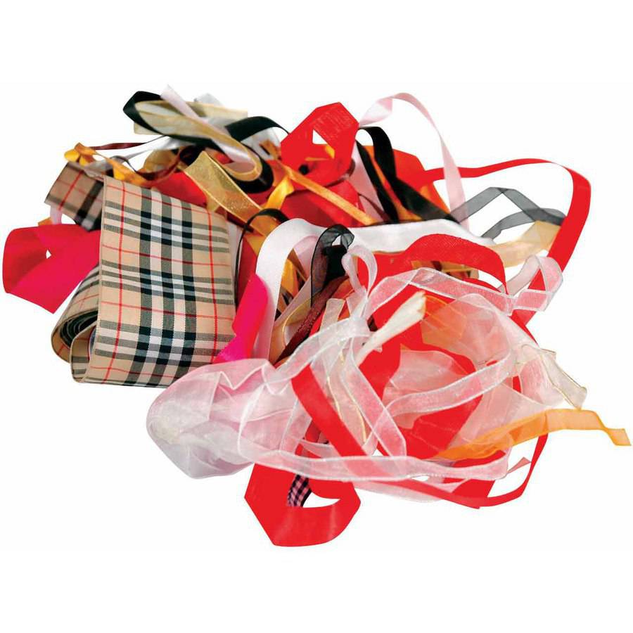 School Specialty Ribbon Remnants, 25 Yards, Assorted Sizes, Assorted