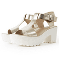 thumbnail image 7 of J. Adams Corby Platform Sandals for Women - T-Strap Mid Heel Sandal Wedges - Summer Shoes for Women | Polyurethane, 7 of 7