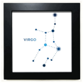 thumbnail image 1 of Signe de la Constellation de la Vierge Zodiac Noir Cadre Carré Tableau Mur Table, 1 of 3