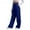 12# Dark Blue, variant on Thredzr Baggy Wide Leg Sweatpants Women Drawstring Trousers Elastic Waist Wide Leg Casual Solid Color Joggers Athletic with Pockets Black XXXL