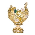 thumbnail image 3 of danila-souvenirs Faberge style Carved Egg with Flowers & Butterfly 2.8'' (7 cm) gold color, 3 of 4