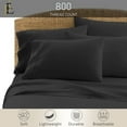thumbnail image 3 of Pratyux 21-INCH EXTRA DEEP POCKETS 6-Piece Split Head California King Sheet Set - 800-Thread Count 100% Organic Cotton - Sheet Set - 36" Split, Dark Grey Solid, 3 of 7