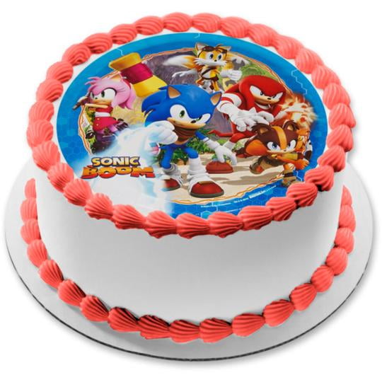 edible cake decoration SONIC THE HEDGEHOG and stars set 
