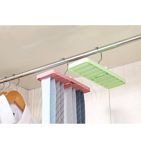 COMPUKAS Tie Organizer Rack for Closet with Anti- Design, Tie Holder for Neat Storage