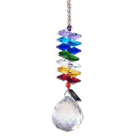 Hanging Crystal Garden Ornaments Colorful Jewelry Crystals Pendants &Chandelier Suncatchers Prisms Hanging Ornament Prisms Rainbow Crystal Pendants for Home,Office,Garden Decorati (2 Packs) ()