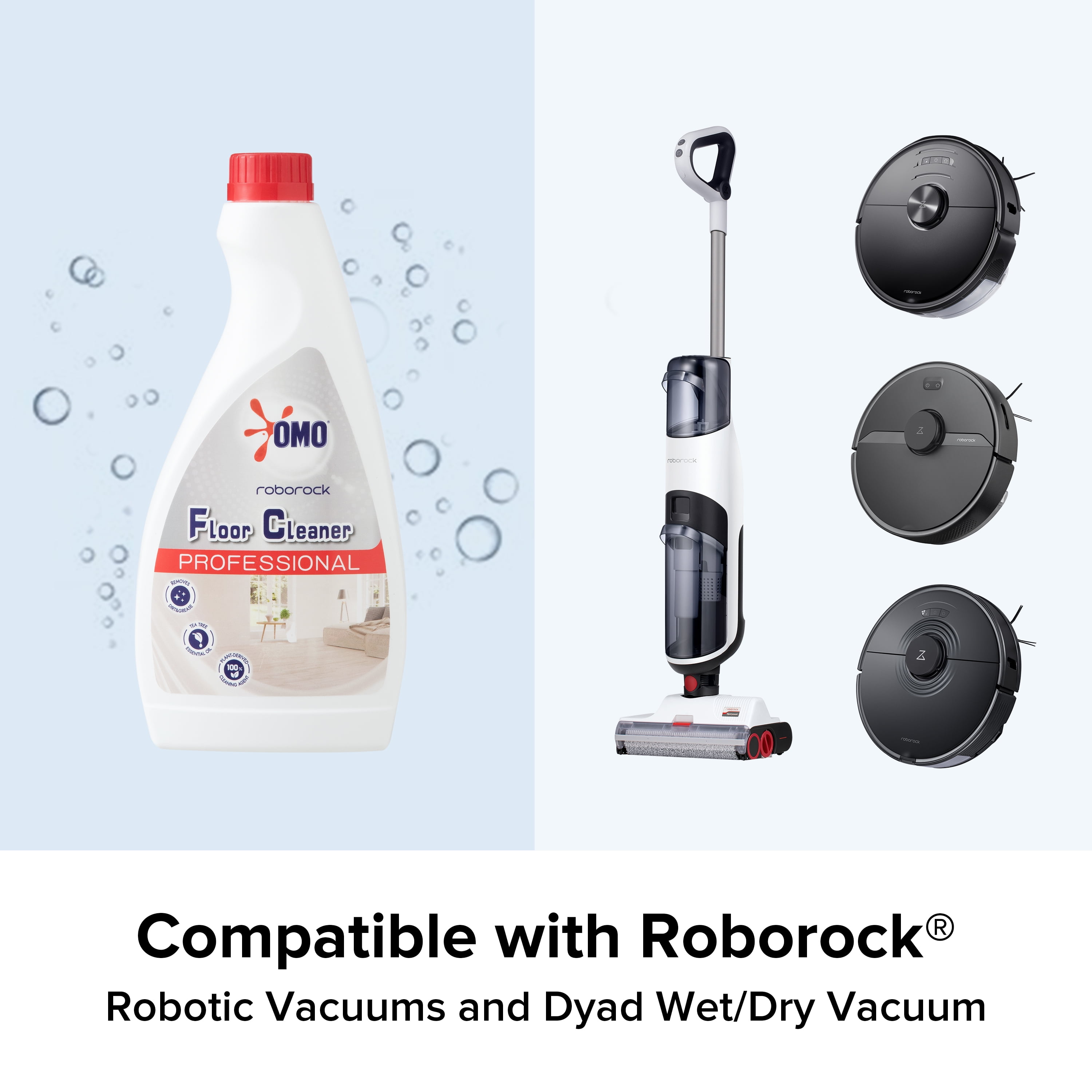 1L For Roborock Floor Cleaning Liquid Suit for Roborock S50 S5MAX T6 T7S  G10S S7 Antibacterial, Non-toxic Accessories
