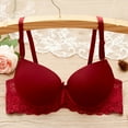 thumbnail image 3 of Mallwal Bras for Women Padded Bra Feature V-Neck Training Bra Style W-782 Red L, 3 of 3