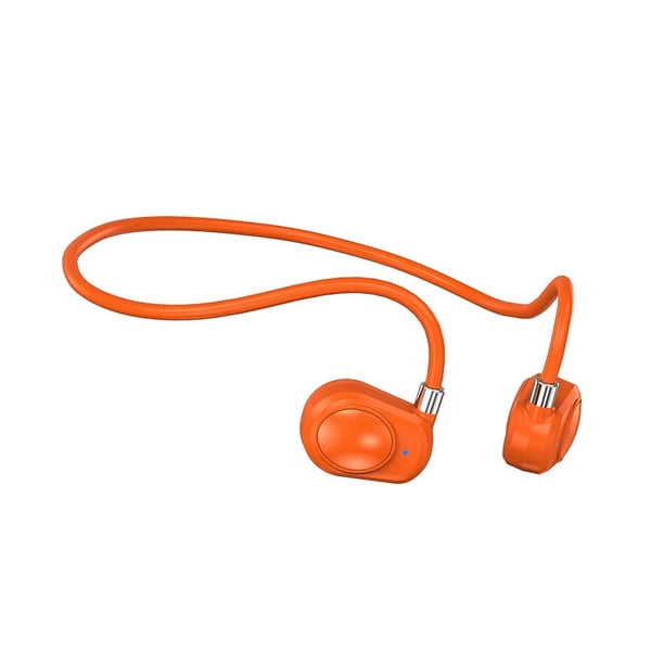 Auriculares inalámbricos estéreo BL06 naranjas, alta duración de la batería, diseño deportivo sin orejas