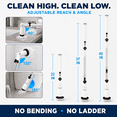 thumbnail image 3 of Electric Spin Scrubber, Cordless Power Shower Cleaner with Extendable Handle, Dual Speed & USB-C Quick Charge, 4 Replaceable Brush Heads Cleaning Brush for Bathtub, Tile, Grout, Floor, Sink, 3 of 8