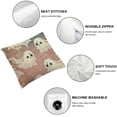 thumbnail image 4 of Halloween Pillow Cover Pink Ghost Trick or Treat Halloween Decoration Holiday Farmhouse Pillow Case Decor Lovely Spooky for Home Sofa Couch Indoor Outdoor, 4 of 5