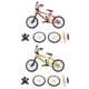 thumbnail image 1 of 2 Piezas de Escultura de Aleación de Modo de Bicicleta Retro Motocicleta Bicicleta Miniatura Bicicleta de Montaña Macarena Mini Alloy Finger Bike Toy, 1 of 8