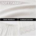 thumbnail image 6 of Wrongduck Women's Lace Trim Wide Leg Pants, Cropped Palazzo Trousers with Drawstring Elastic Waist and Pockets, Lightweight Summer Casual Lounge Pants, 6 of 7