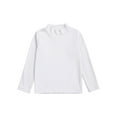 thumbnail image 3 of XUNZOO Kids Boys Girls Solid Color Thermal Underwear Tops Turtleneck Baselayer Warm T-Shirt Long White 110, 3 of 6