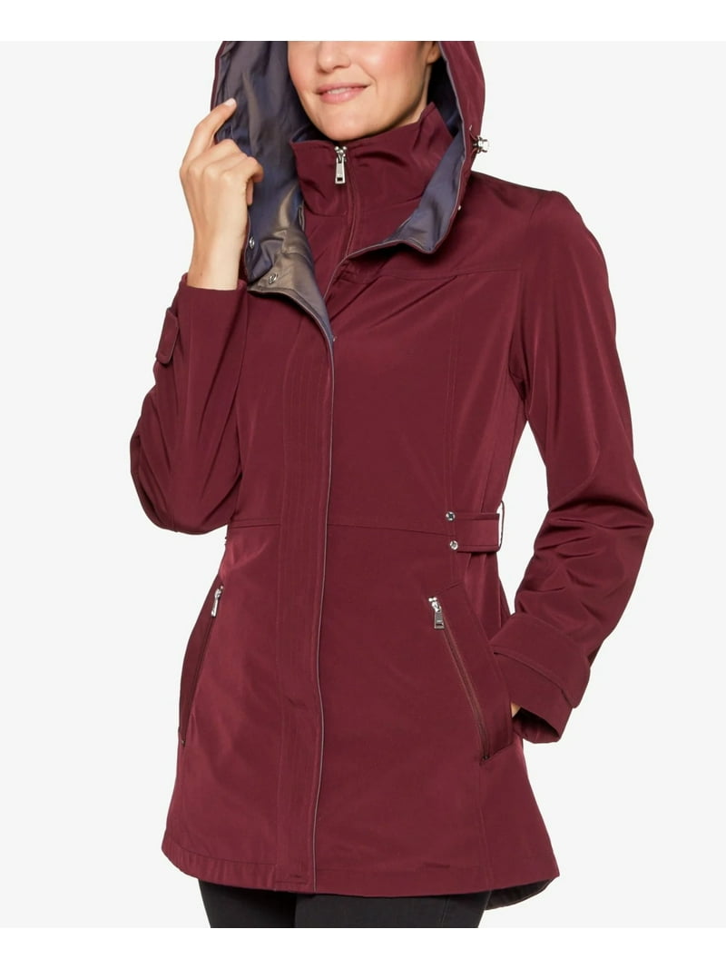 帽子 AMERICANA Line Hooded Parker Jones New York Womens Colorblocked Hooded A-Line Raincoat