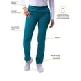 thumbnail image 3 of Adar Pro Scrubs For Women - Skinny Leg Yoga Scrub Pants, 3 of 6