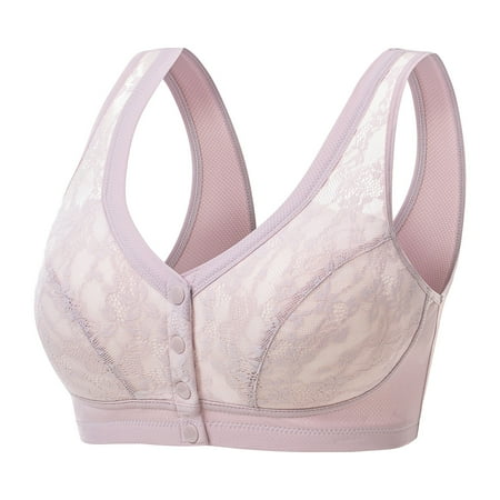 HYSYSB Sports Bras for Women balconette Bras for Women bras No Underwire Full Support seamless Bra bra for Elderly Comfort Sleep Yoga Bras Bra Tops Underwear comfortable Sports Bras Purple 2XL