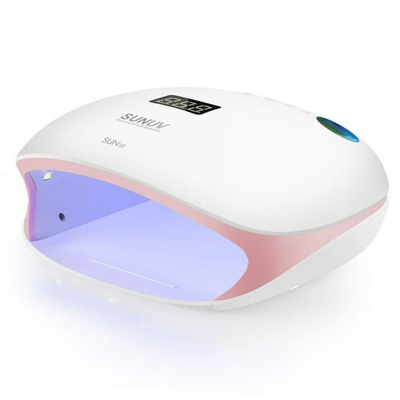 Lámpara UV SUNUV SUN4S LED de 48 W para uñas de gel con 4 temporizadores, rosa