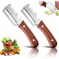 thumbnail image 1 of Elite Gourmet Peeling and Garnishing Knife, Julienne Peeler Vegetable Slicer, 2-in-1 Serrated Peeling Knife Premium Vegetable Peeler (1PC), 1 of 1