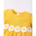 thumbnail image 4 of Baby Girl Clothes Floral Short Sleeve Yellow Daisy Ruffle Tops Ripped Denim Jeans Baby Girl Summer Clothes 9-12 Months, 4 of 6