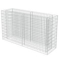 Gabion raised bed galvanized steel 180×50×100 cm