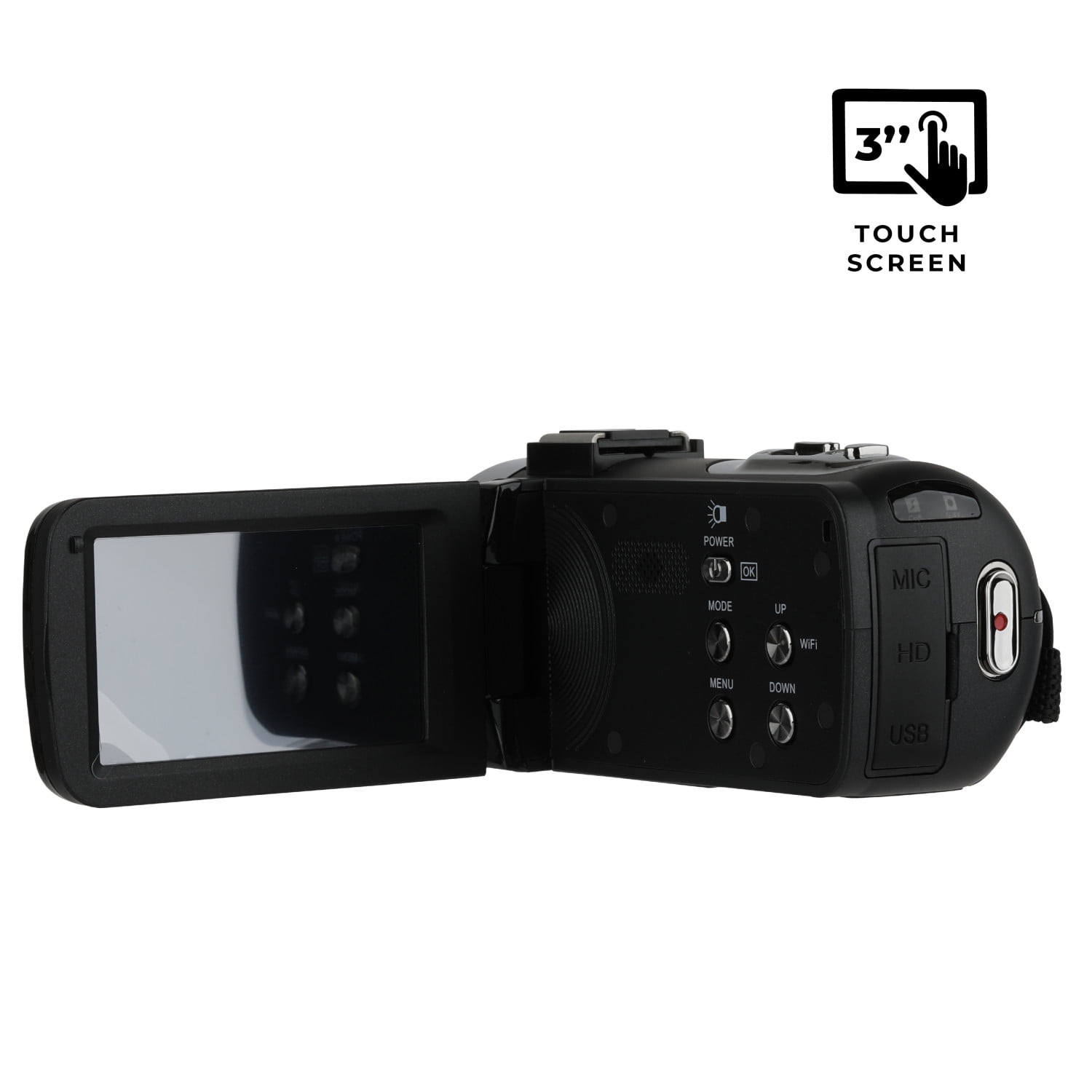 Vivitar 4K HD Digital Video Camera with WiFi, Built in Night Vision, and 3" Touch Rotational Display