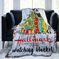 thumbnail image 1 of Ceci Est Ma Couverture de Noël Hallmark pour Regarder des Films sur Canapé Ou Lit, Couvertures Imprimées Confortables et Chaudes - Noir Amis Fille, 1 of 5