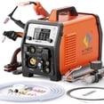 thumbnail image 1 of HITBOX 8-in-1 Multifunction Welder & 40A Plasma Cutter Combo, 200A 220V MIG/TIG/Stick/Spot Welding & Cutting Machine with Large Display, Synergic & Pulse Control, 1 of 16