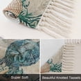 thumbnail image 6 of Teal Coastal Turtle Washable Area Rug 3'x5', Vintage Summer Beach Nautical Coral Woven Cotton Tassels Kitchen Rugs, Non Slip Indoor Door Mat Throw Carpet for Entryway Living Room Nursery Laundry Room, 6 of 9