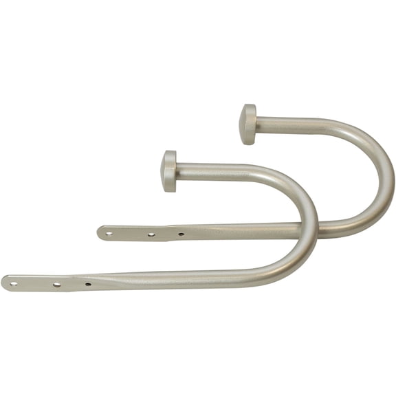 MERIVILLE Decorative End Cap Curtain Holdbacks, Set of 2, Pewter Finish, Window Tiebacks with Mounting Hardware