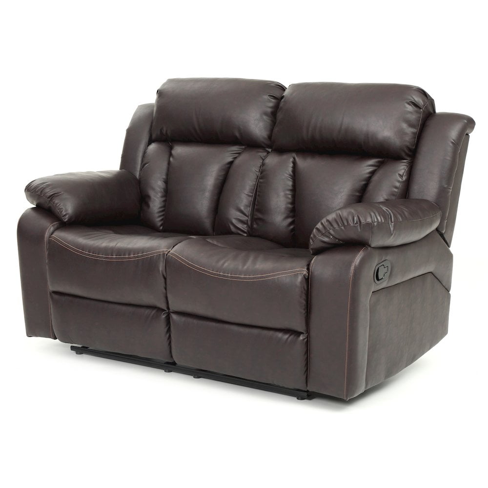 Glory Furniture Daria Reclining Loveseat in Dark Brown Color