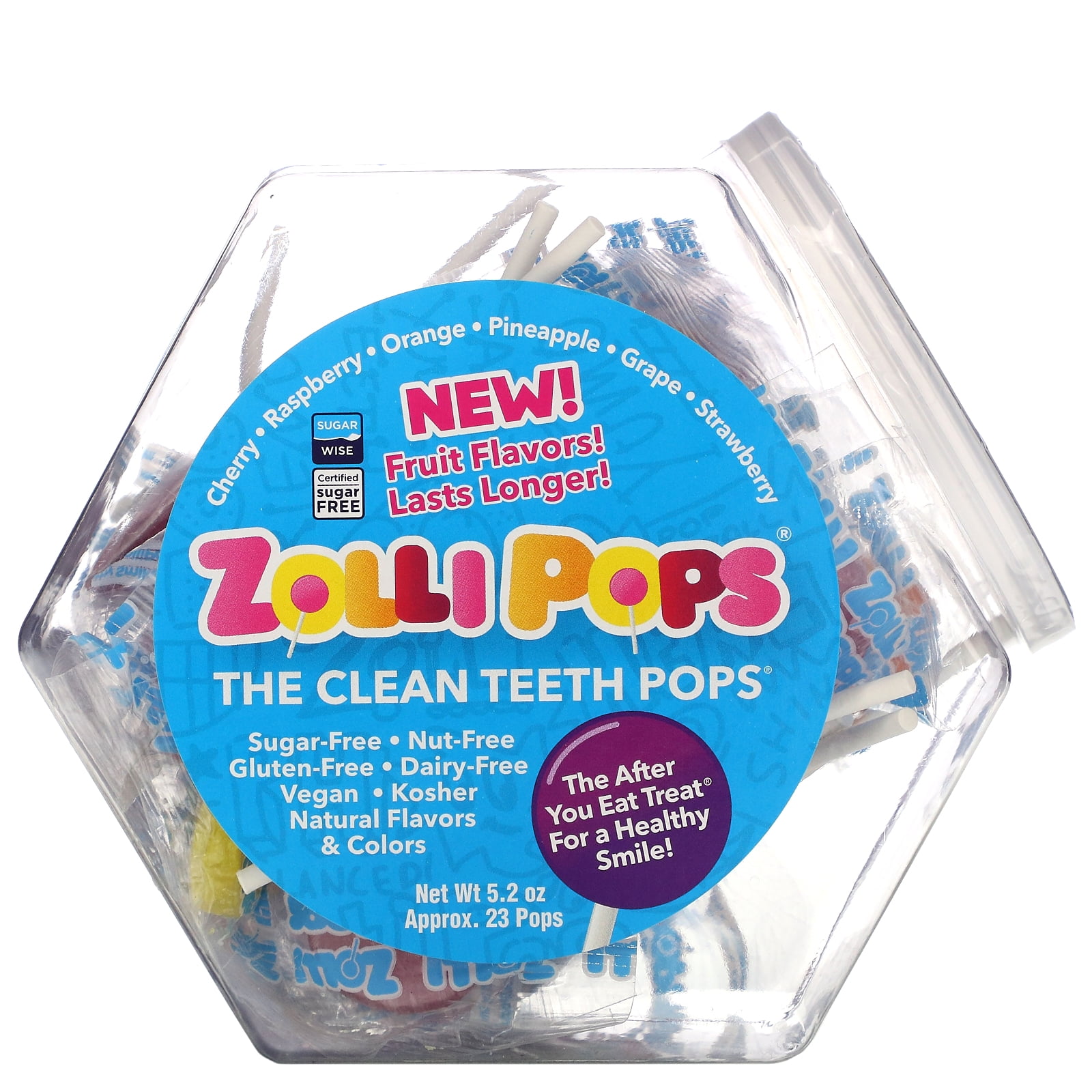 Zollipops, Clean Teeth AntiCavity Lollipops, Delicious Assorted