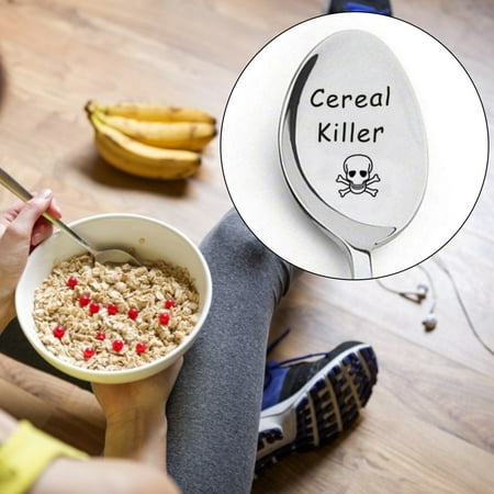 

Cereal Killer Spoon Engraved Stainless Steel Spoon with Long Handle