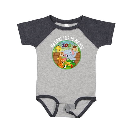 

Inktastic 1st Trip to Zoo Animals Outfit Gift Baby Boy or Baby Girl Bodysuit