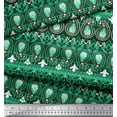 thumbnail image 2 of Soimoi Polyester Crepe Fabric Damask & Paisley Ethnic Print Sewing Fabric Yard 42 Inch Wide, 2 of 3