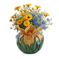 thumbnail image 1 of Maceta de resina con gran relieve en forma de flor, cielo estrellado artístico, 700 g, 1 of 1