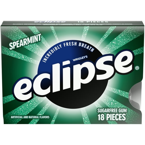 Eclipse Spearmint Sugar Free Gum, 18 Piece Pack