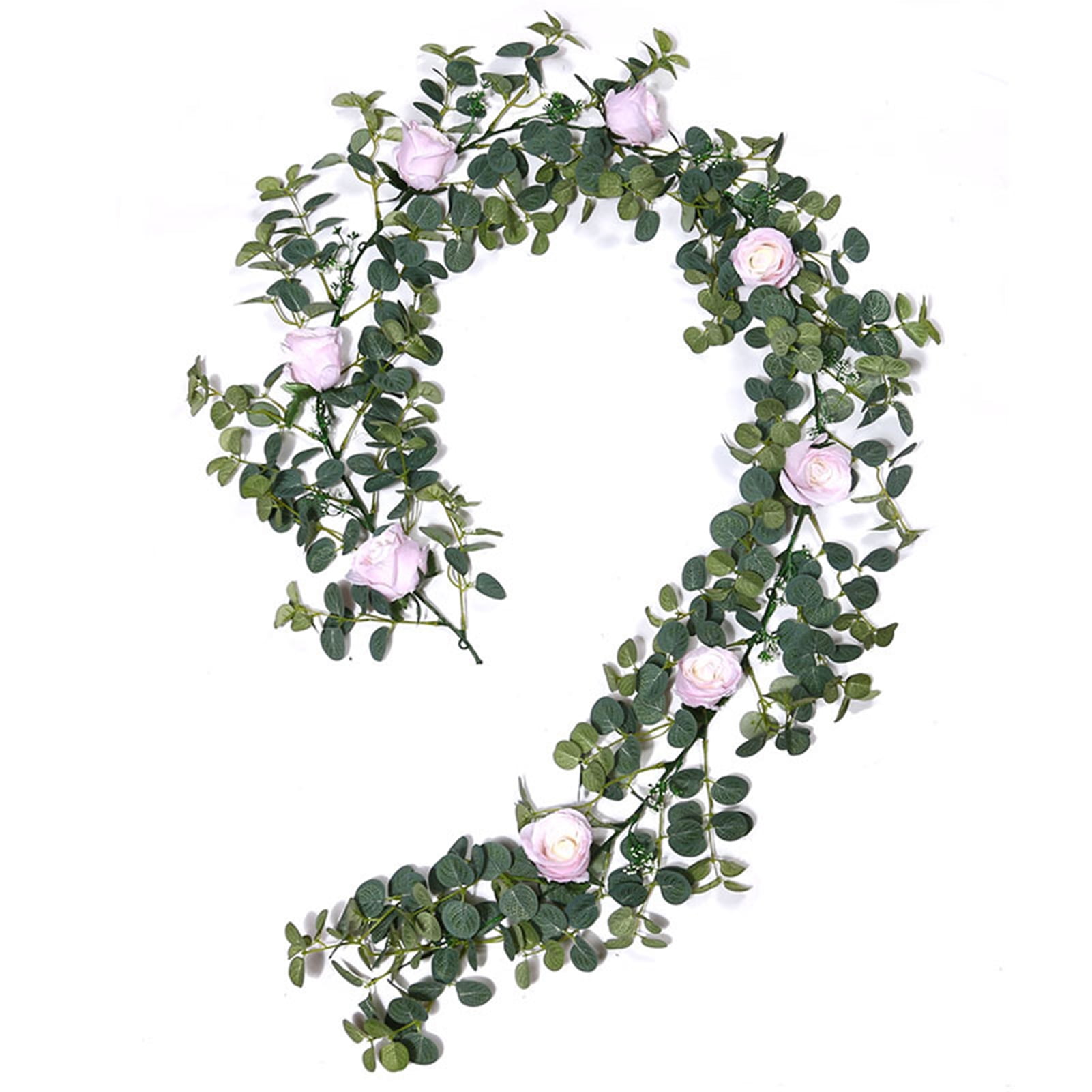 Visland Artificial Rose Vine Fake Flower Garland Decorations Hanging