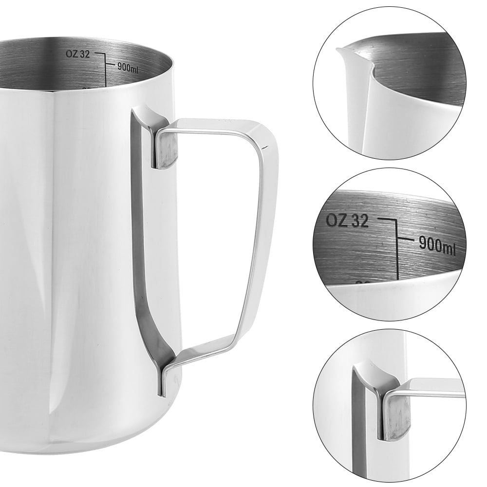 Milk Frothing Jug Cup Mug Coffee Pitcher Crafts Foam Stainless Steel Container 