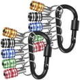 thumbnail image 1 of Drill Bit Holder Aluminum Alloy 1/4 Inch Hex Shank Drill Bit Keychain Colorful Quick Change Drill Bit Extension Bar with Buckle for Impact Tips Screwdriver Drill Bits, 1 of 10