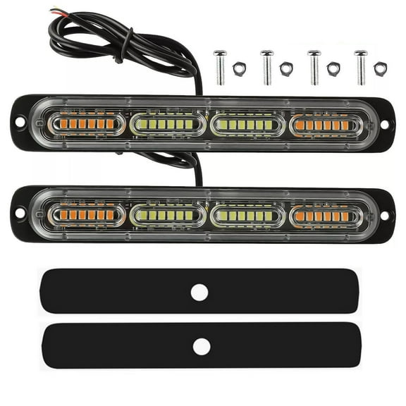 JIAHAOO Emergency Strobe Light Bars 24 LED 12-24V Warning Signal for Trucks Construction Snow Plow