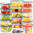 thumbnail image 1 of Set de 24 Contenedores Herméticos para Alimentos, A prueba de derrames. Ideal para Meal Prep y Almuerzo, Ahorra Espacio en Refrigerador y Cocina. Apto Microondas y Lavavajillas (24), 1 of 4