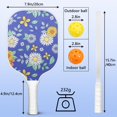 thumbnail image 4 of Pickleball Paddles Set Of 2, Fiberglass Surface, Daisy Floral Print, 4 Balls & Bag, 4 of 5